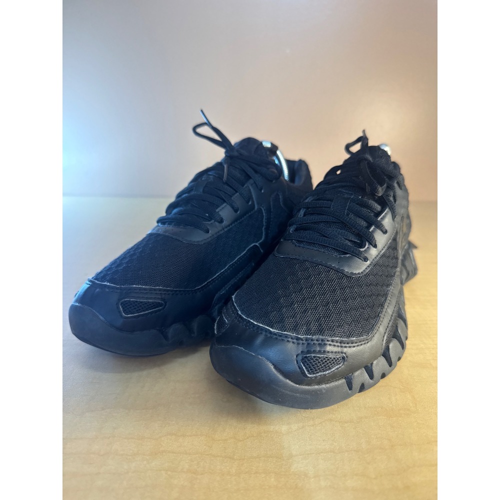 Reebok ZigTech Mens Running Shoes Triple Black BD5560 Sneakers Size 7.5